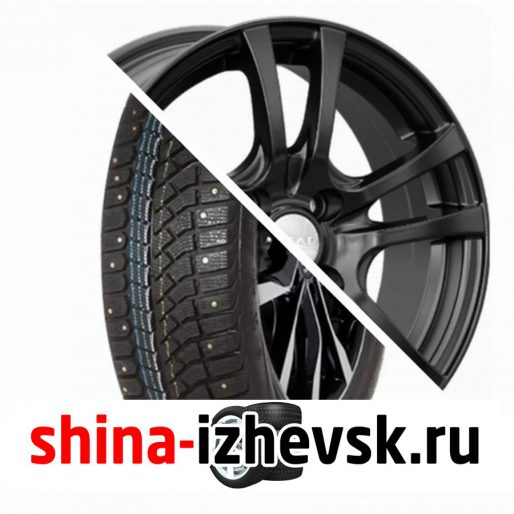 Колесо в сборе Viatti Brina Nordico (V-522) 185/65 R15 T 88 + СКАД Дели 6xR15 4×100 ET50 DIA60.1 Черный матовый в Ижевске